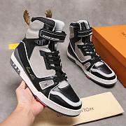 Louis Vuitton LV Trainer Sneaker Boot High Black Grey 1A54IS - 5