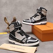 Louis Vuitton LV Trainer Sneaker Boot High Black Grey 1A54IS - 3