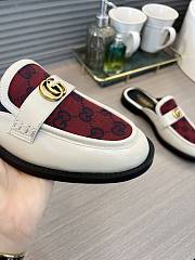 Gucci Leather Slipper Red White - 5