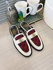 Gucci Leather Slipper Red White - 6
