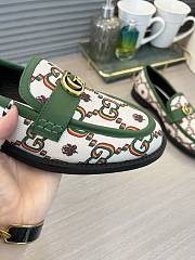 Gucci Loafer With Web And Interlocking G Green - 2