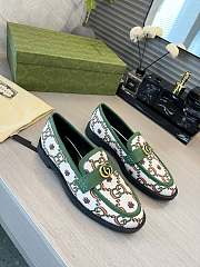 Gucci Loafer With Web And Interlocking G Green - 3