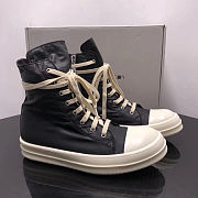 Rick Owens SS22 Fogachine High Sneakers In Full Grain - 4