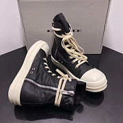 Rick Owens SS22 Fogachine High Sneakers In Full Grain - 3