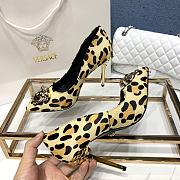Versace La Medusa Leopard Leather Pumps - 2