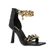Versace Medusa Chain Nappa Leather Sandals Black - 6
