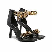 Versace Medusa Chain Nappa Leather Sandals Black - 2