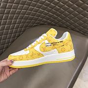 Louis Vuitton Nike Air Force 1 Low By Virgil Abloh White Yellow - 3