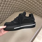 Prada Macro Re-Nylon and Brushed Leather Sneakers All Black - 5