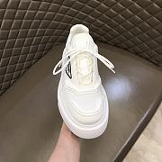 Prada Macro Re-Nylon and Brushed Leather Sneakers All White Black - 2