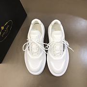Prada Macro Re-Nylon and Brushed Leather Sneakers All White Black - 3