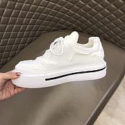 Prada Macro Re-Nylon and Brushed Leather Sneakers All White Black - 5