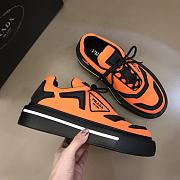 Prada Macro Re-Nylon and Brushed Leather Sneakers Orange - 6