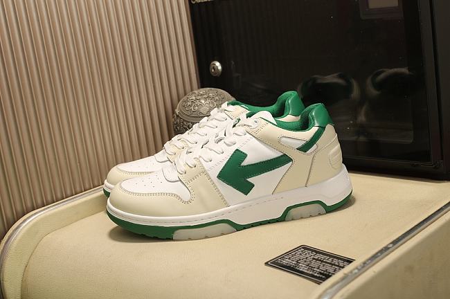Off-White Out of Office Low-Top Sneakers White Green - 1