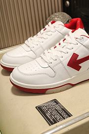 Off-White Out of Office Low-Top Sneakers White Red - 4
