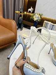 Mach & Mach Diamond Of Elizabeth Imitation Pearl Pointed Blue - 3