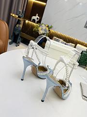 Mach & Mach Diamond Of Elizabeth Imitation Pearl Pointed Blue - 6