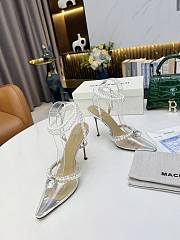 Mach & Mach Diamond Of Elizabeth Imitation Pearl Pointed Clear White - 3