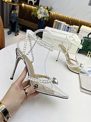 Mach & Mach Diamond Of Elizabeth Imitation Pearl Pointed Clear White - 2