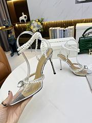 Mach & Mach Diamond Of Elizabeth Imitation Pearl Pointed Clear White - 6