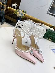 Mach & Mach Diamond Of Elizabeth Imitation Pearl Pointed Light Pink - 6