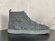 Christian Louboutin Lou Spikes Flat Grey - 5