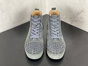 Christian Louboutin Lou Spikes Flat Grey - 3
