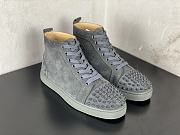 Christian Louboutin Lou Spikes Flat Grey - 2