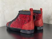 Christian Louboutin Louis Orlato Flat Black Red - 6