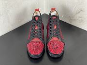 Christian Louboutin Louis Orlato Flat Black Red - 3