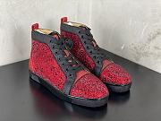 Christian Louboutin Louis Orlato Flat Black Red - 2