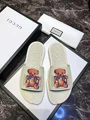 Gucci Slide Teddy Bear White 2018 - 2