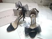 Jimmy Choo Averly 100 Asymmetric Sandals Black - 5