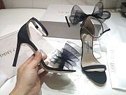 Jimmy Choo Averly 100 Asymmetric Sandals Black - 3