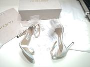 Jimmy Choo Averly 100 Asymmetric Sandals White - 6