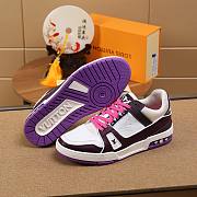 Louis Vuitton LV Trainer Sneaker Low Purple Pink - 5