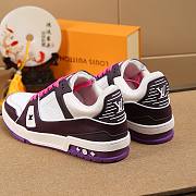 Louis Vuitton LV Trainer Sneaker Low Purple Pink - 3