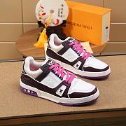 Louis Vuitton LV Trainer Sneaker Low Purple Pink - 2