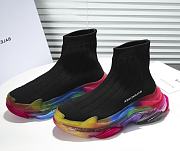 Balenciaga Speed Clear Sole Rainbow Black - 1