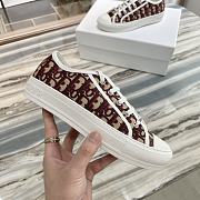 Dior Walk'n'Dior Sneaker Deep Burgundy Dior Oblique Embroidered Cotton KCK211OBE_S16V - 6