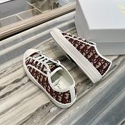 Dior Walk'n'Dior Sneaker Deep Burgundy Dior Oblique Embroidered Cotton KCK211OBE_S16V - 2