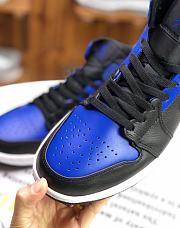 Air Jordan 1 Mid Hyper Royal Tumbled Leather 554724-077 - 2