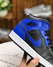 Air Jordan 1 Mid Hyper Royal Tumbled Leather 554724-077 - 3