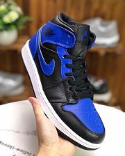 Air Jordan 1 Mid Hyper Royal Tumbled Leather 554724-077 - 4