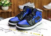 Air Jordan 1 Mid Hyper Royal Tumbled Leather 554724-077 - 6