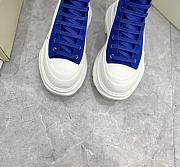 Alexander McQueen Tread Slick High Lace Up Boots Blue - 2