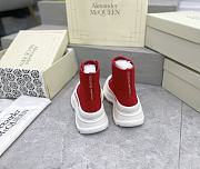Alexander McQueen Tread Slick High Lace Up Boots Red - 6