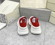 Alexander McQueen Tread Slick Low Lace Up Boots Red - 5