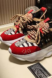 Versace Chain Reaction Trainers Red Black - 3