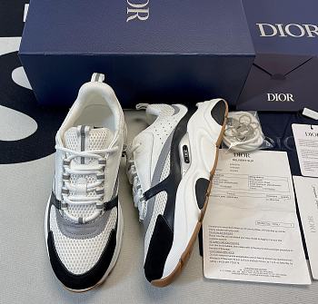 Dior B22 Sneaker Gray Technical Mesh with White and Black 3SN231YKB_H968